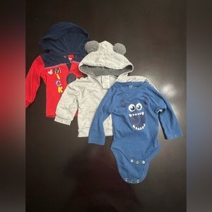 Disney Bundle of 3 tops for 6-9 months